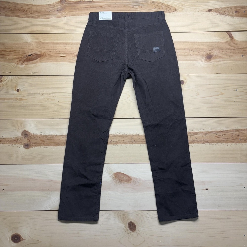 Eddie Bauer Fairline Corduroy Pants Mens 32x32 Brown Straight 5 Pocket NWT - Picture 9 of 13